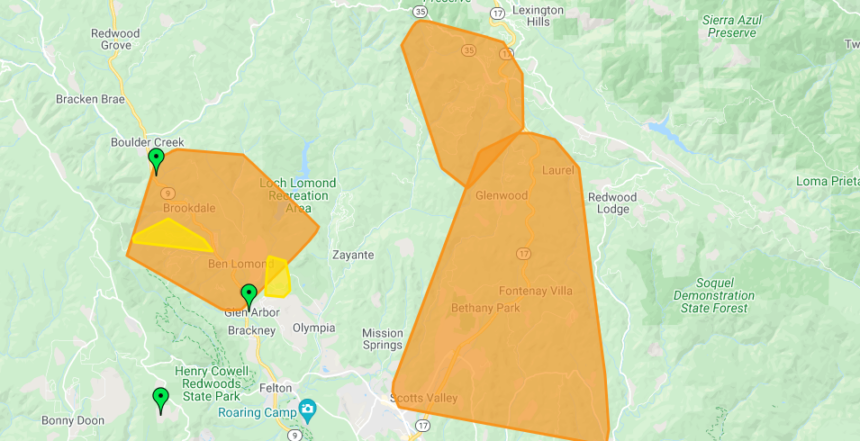 santa cruz mountains outage 8 5 2021