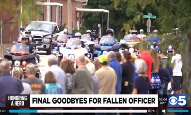 Strangers stood still to pay their respects to 22-year-old police officer Blaize Madrid-Evans who was shot and killed in the line of duty on Sept. 15th.