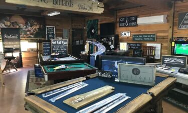 The set coordinator for a series currently being filmed in Western North Carolina is having a pool table custom-made by WNC Billiards in Waynesville.