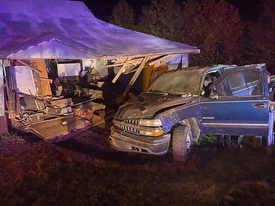 <i>Indiana State Police via WISH</i><br/>Indiana State Police say two teens crashed a vehicle into an abandoned building after a chase in southern Indiana.