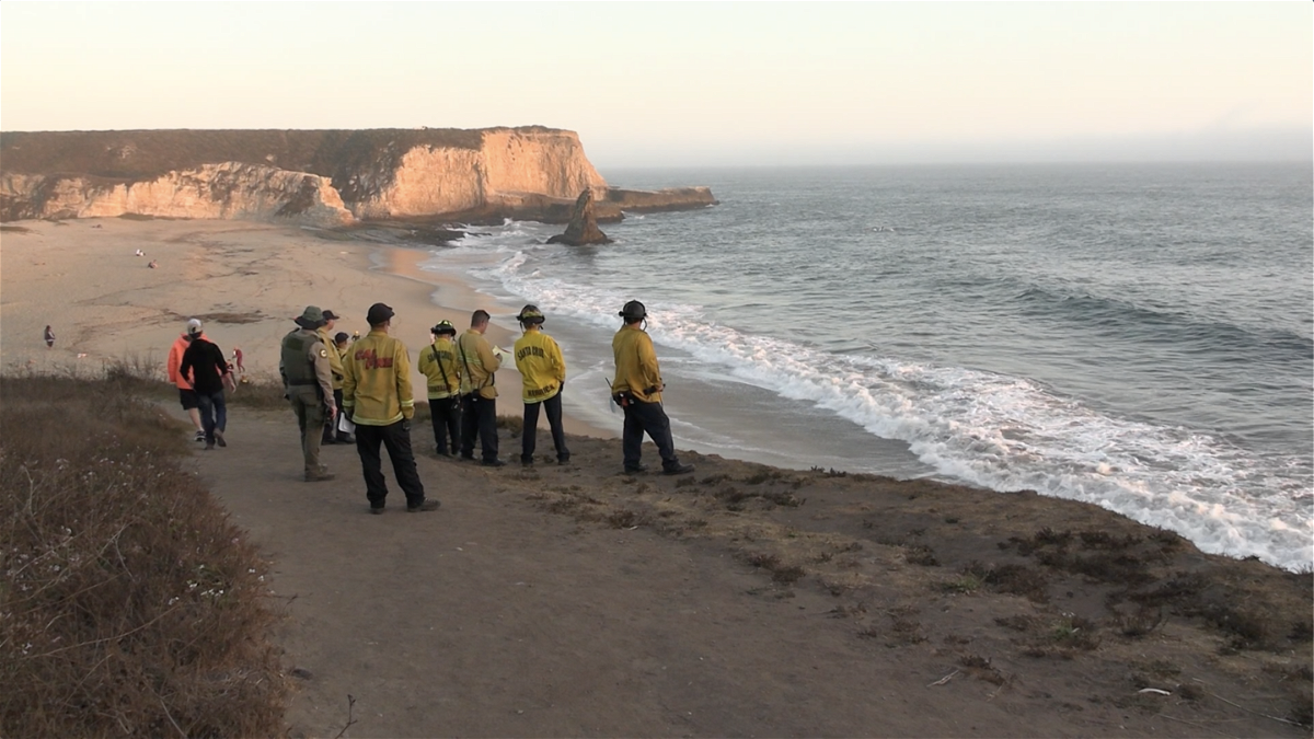Rescue crews search for missing person off Davenport beach on Sunday, September 12, 2021.