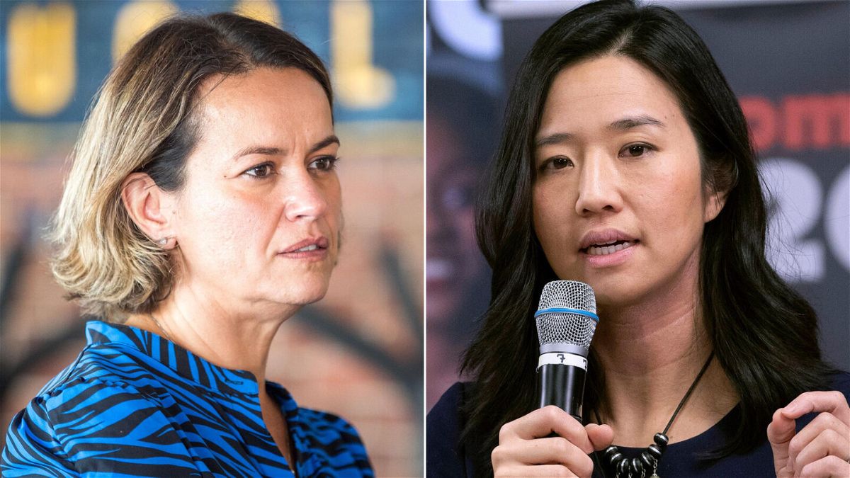 <i>AP licensed</i><br/>Boston mayoral race narrows to Michelle Wu and Annissa Essaibi George