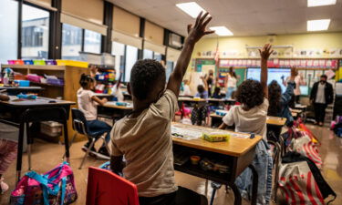 First day of school at Bayview Avenue School of Arts and Sciences in Freeport