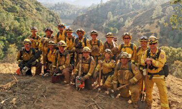 A firefighter crew during their deployment in San Luis Obispo County