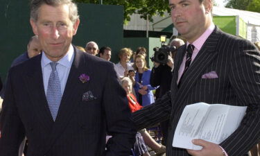 Prince Charles with his then-valet Michael Fawcett in an undated file photograph.