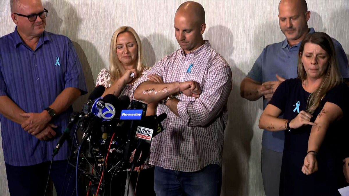 <i>CNN</i><br/>Gabby Petito's parents and stepparents showed they got matching tattoos in her memory at a news conference on Tuesday