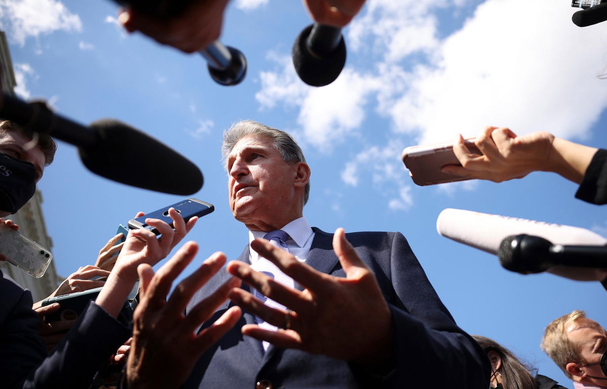 <i>Kevin Dietsch/Getty Images</i><br/>Sen. Joe Manchin (D-WV) has been very consistent regarding his demands.