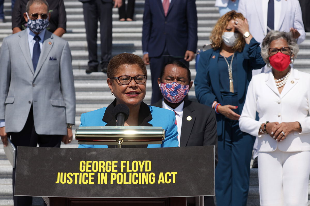 <i>Alex Wong/Getty Images</i><br/>Rep. Karen Bass