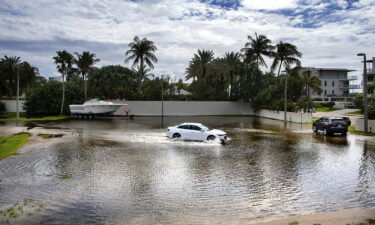 King Tides caused this coastal flooding in northern Miami Beach in October 2020.