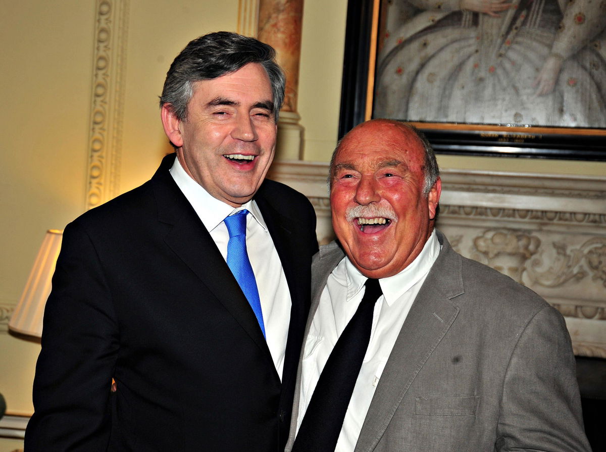<i>WPA Pool/Getty Images Europe/Getty Images</i><br/>Jimmy Greaves collecting his World Cup winners medal in 2009 from then Prime Minister Gordon Brown.