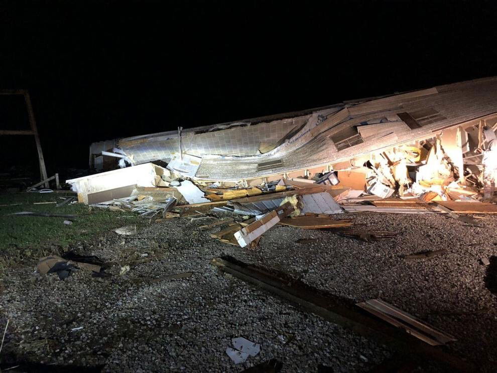 <i>KCTV/KSMO</i><br/>Damage from a wave of tornados near Kansas City