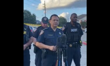 Harris County Sheriff Ed Gonzalez addresses the media after three children were abandoned with the decaying body of another child inside an apartment in Houston.