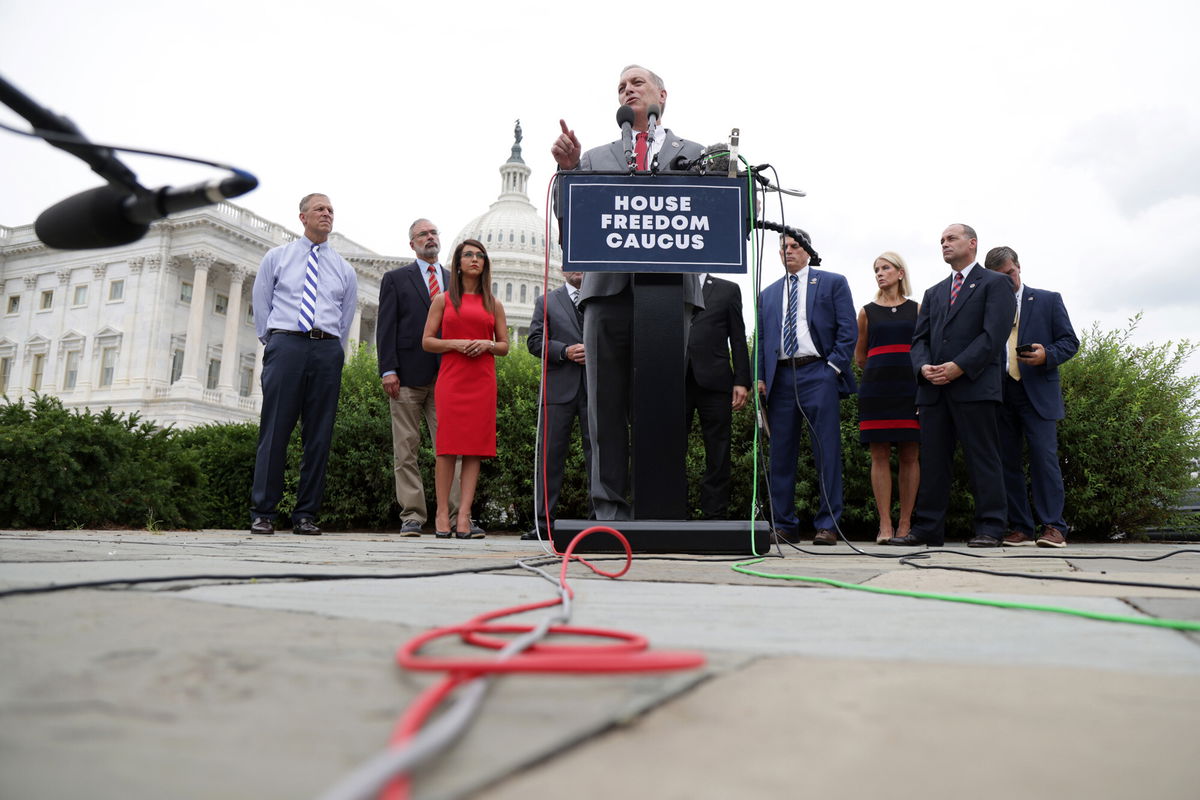 <i>Alex Wong/Getty Images</i><br/>The hard-line House Freedom Caucus is gearing up to elect a new leader to replace its current chairman Rep. Andy Biggs