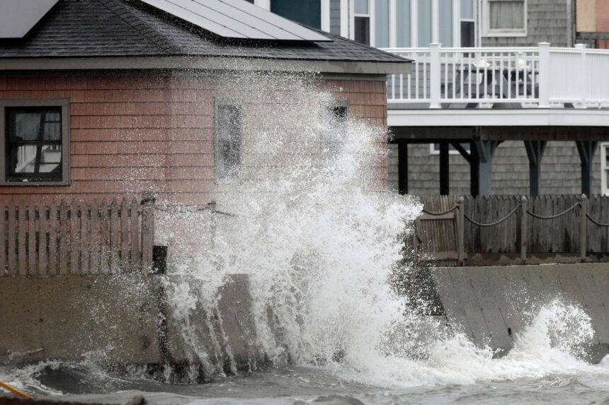 A nor'easter that strengthened into a "bomb cyclone" left hundreds of thousands without electricity in New England on October 27.