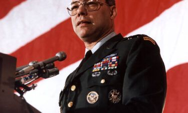 Former US Secretary of State Colin Powell died on Monday of Covid-19 complications. Powell is shown here giving a speech on March 4th 1991 in Washington