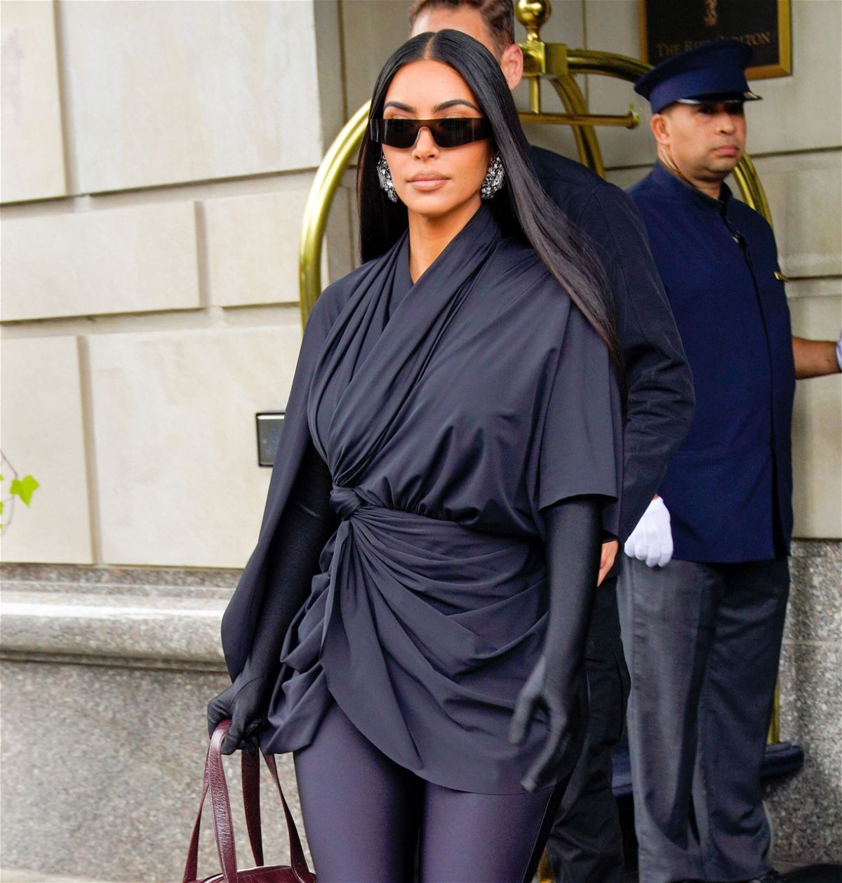 <i>Gotham/GC Images/Getty Images</i><br/>Kim Kardashian leaves her hotel en route to 'SNL' studios in New York this week.