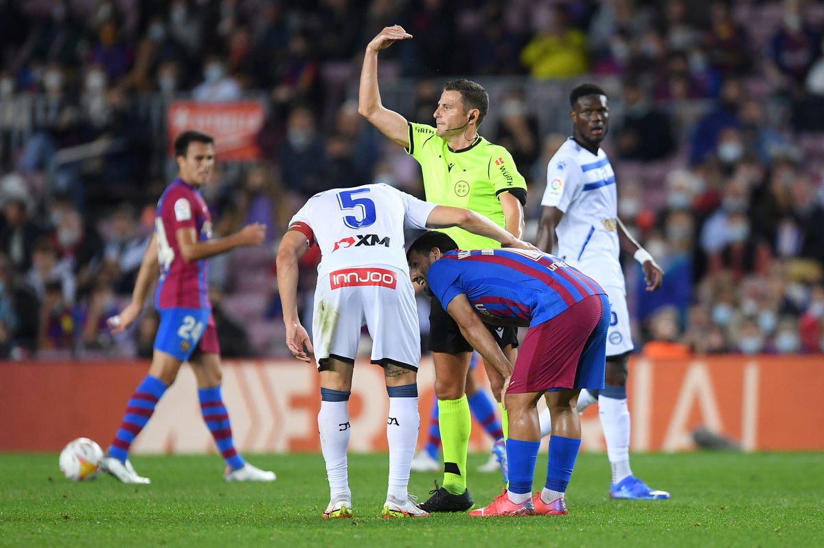 <i>Alex Caparros/Getty Images Europe/Getty Images</i><br/>Sergio Aguero was replaced at half-time after suffering chest discomfort.