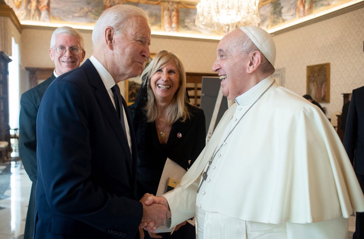 <i>Vatican Media/AP</i><br/>US President Joe Biden