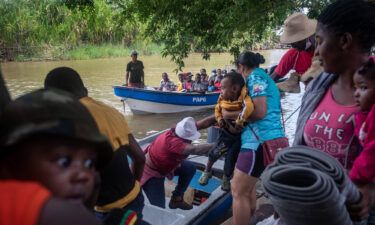 Haitian immigrants arrive by boat in Acandi