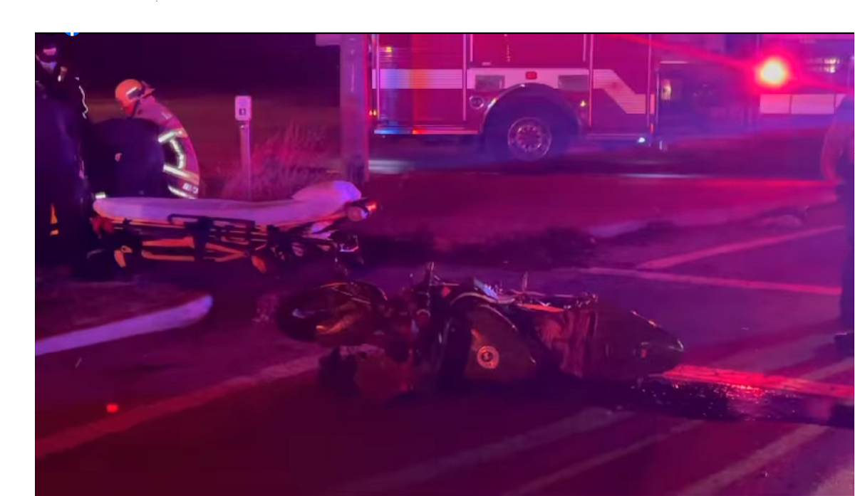 Motorcycle crashes after trying to evading police on Thanksgiving night