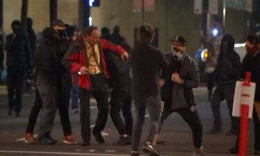 The Multnomah County Sheriff's Office declared a riot in downtown Portland on Friday night after a gate to the Multnomah County Jail was damaged.