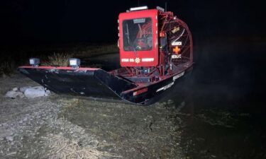 Police used an airboat to rescue a 19-year-old woman who was stuck in the mud in Utah Lake for about two hours on November 21.