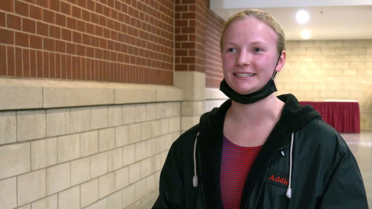 <i>WCCO</i><br/>Addie Albrecht won the Class A state title in diving in front of her mother who is diagnosed with stage for cancer.