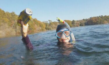 'Old Ladies Against Underwater Garbage' cleaned up Deep Pond in Falmouth in November 2021.