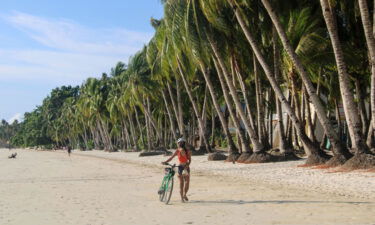 The Philippines is looking to open its borders to fully vaccinated tourists coming from "green list" countries "soon". In this photo taken on October 1