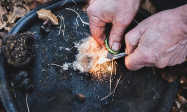 Materials for starting a fire are among the list of wildnerness essentials.