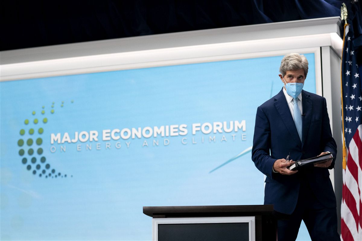 <i>Stefani Reynolds/Bloomberg/Getty Images</i><br/>US Climate Envoy John Kerry and his team have begun downplaying expectations as clouds gather over the upcoming talks at the UN climate conference. Kerry is shown here in Washington