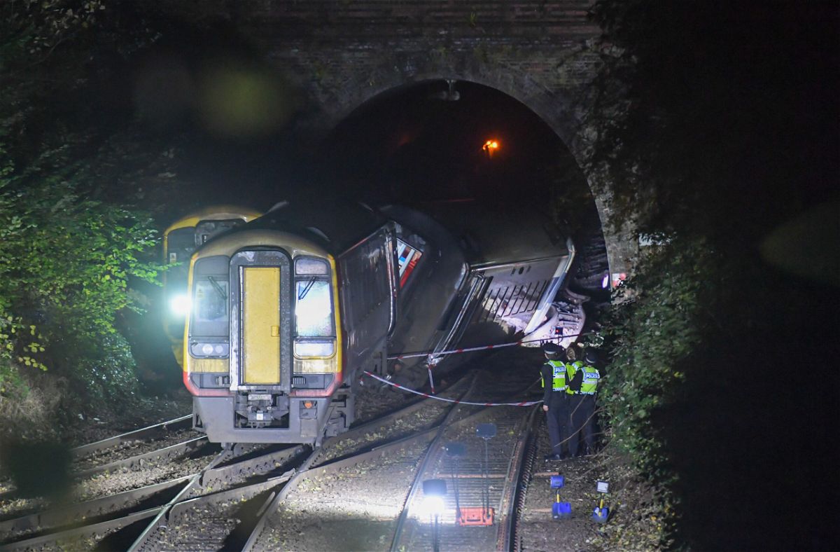 <i>Finnbarr Webster/Getty Images</i><br/>Police at the scene of the train collision on November 1