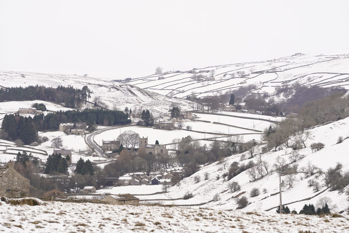 <i>Danny Lawson/PA Images/Getty Images</i><br/>The Yorkshire Dales received a blanket of snow due to Storm Arwen.