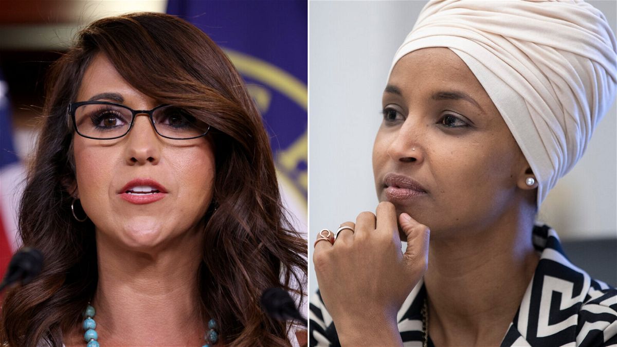 <i>Getty</i><br/>Republican Rep. Lauren Boebert of Colorado suggested to a crowd for in September that Democratic Rep. Ilhan Omar of Minnesota