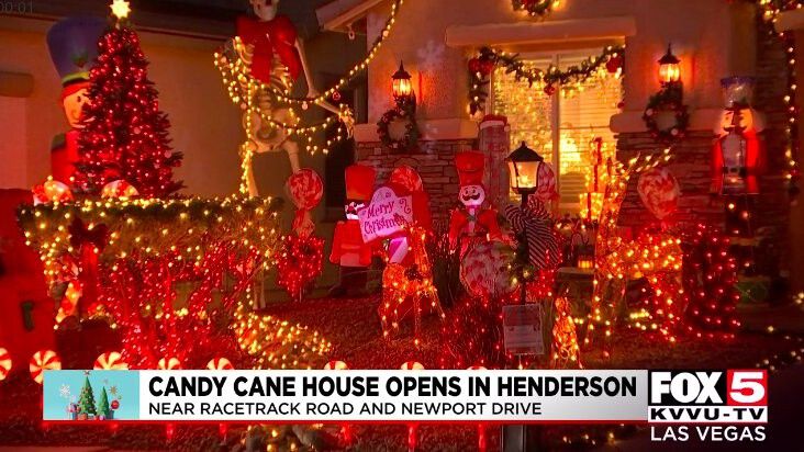 <i>KVVU</i><br/>The Candy Cane House in Henderson boasts more than 49 themed trees and 18