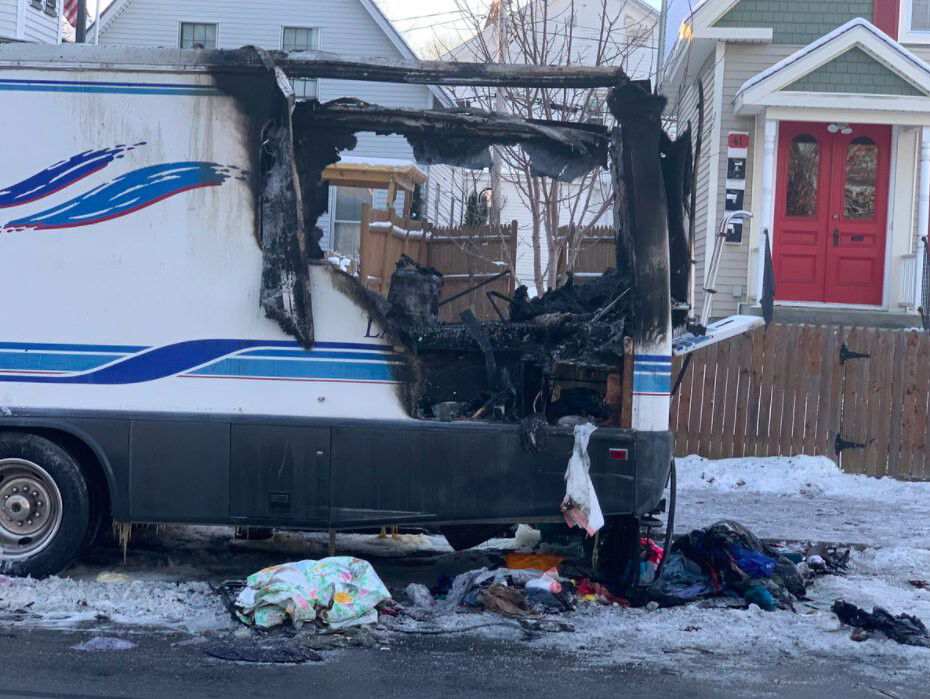 <i>@amyWMUR/Twitter</i><br/>The State Fire Marshal is investigating a recreational vehicle fire after a woman was found dead late Sunday night.