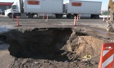 A massive sinkhole in West Valley City