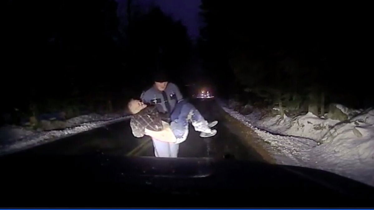 <i>WCVB</i><br/>A Maine state trooper has rescued a man with Alzheimer's from a ditch during winter storm.