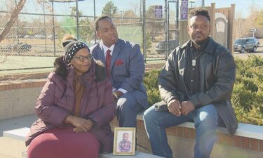 Sharletta Evans sits Tuesday at Utah Park in Aurora with her son Calvin Hurd