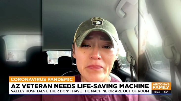 <i>KPHO/KTVK</i><br/>Victoria Arviso's brother is fighting a severe case of COVID-19 pneumonia at the VA Medical Center in Phoenix