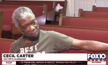 Cecil Carter sits in the Sunlight Missionary Baptist Church. His wife was shot and killed during Bible study on December 28.