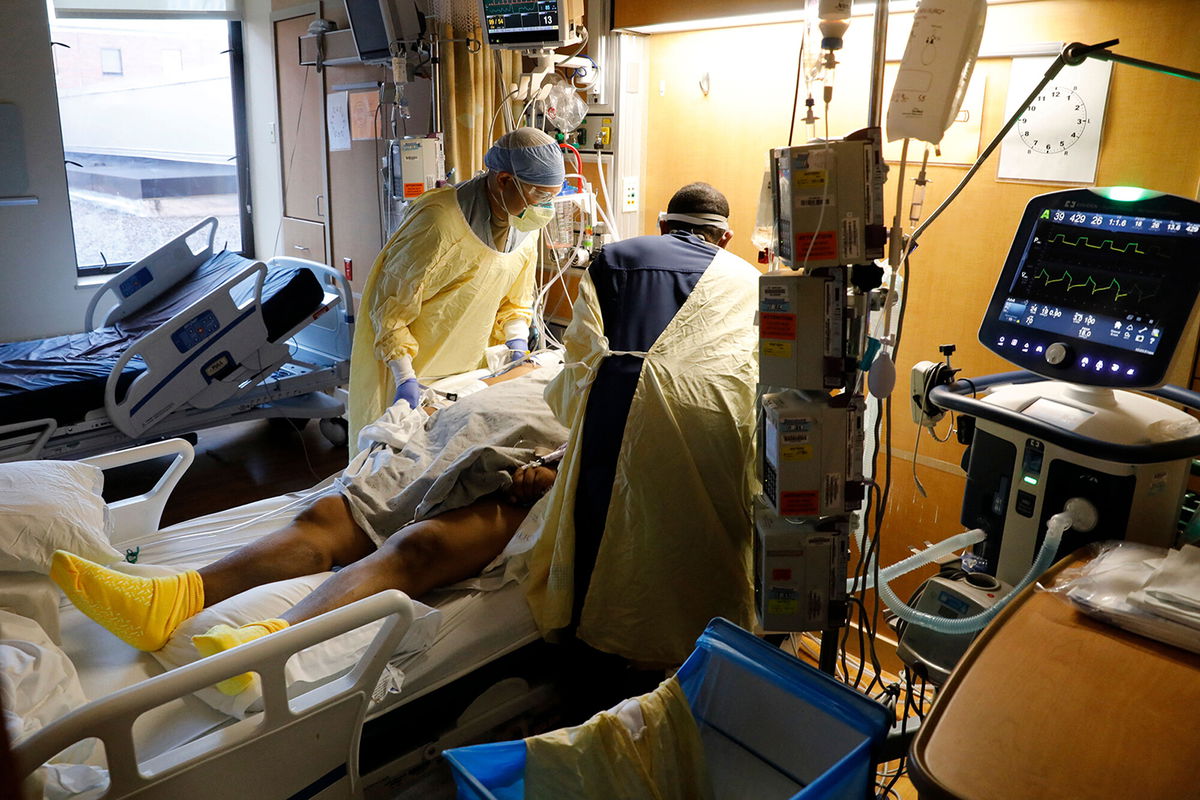 <i>Jeff Kowalsky/AFP/Getty Images</i><br/>US Army Critical Care Nurse