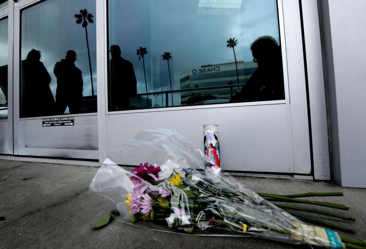 <i>Genaro Molina/Los Angeles Times/Getty Images</i><br/>Flowers were left in memory of Valentina Orellana-Peralta