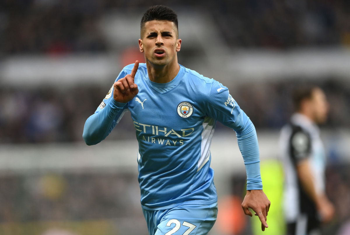 <i>Stu Forster/Getty Images</i><br/>João Cancelo celebrates after scoring against Newcastle United at St. James Park on December 19