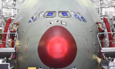 A view of the Airbus A380 assembly site in Blagnac