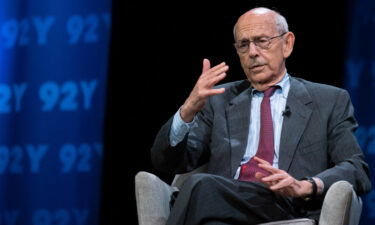 Justice Stephen Breyer speaks during an interview on "The David Rubenstein Show" in New York