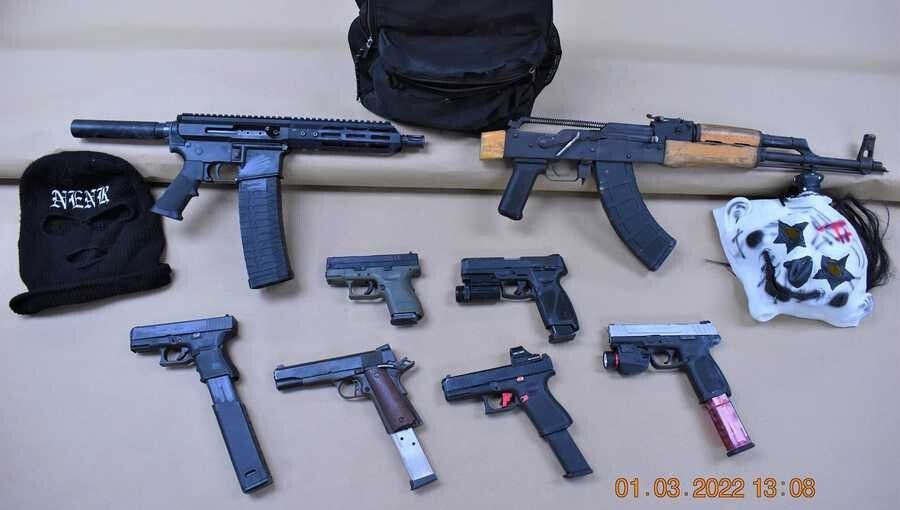 <i>st. john the baptist parish/WDSU</i><br/>St. John Parish police confiscated  four pistols