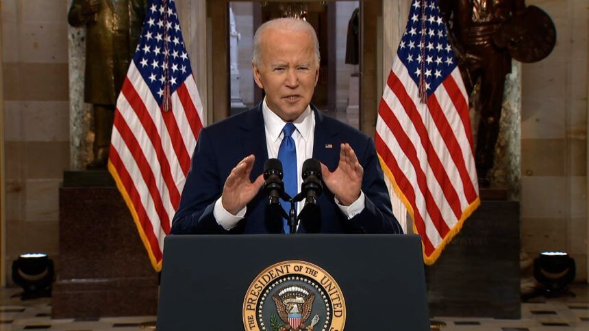 President Joe Biden reflected on the moment following his remarks in Statuary Hall