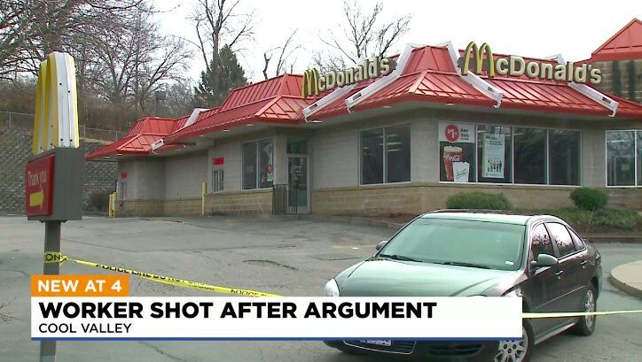 <i>KMOV</i><br/>A McDonald's employee was hospitalized after being shot by customer in Cool Valley Wednesday afternoon.
