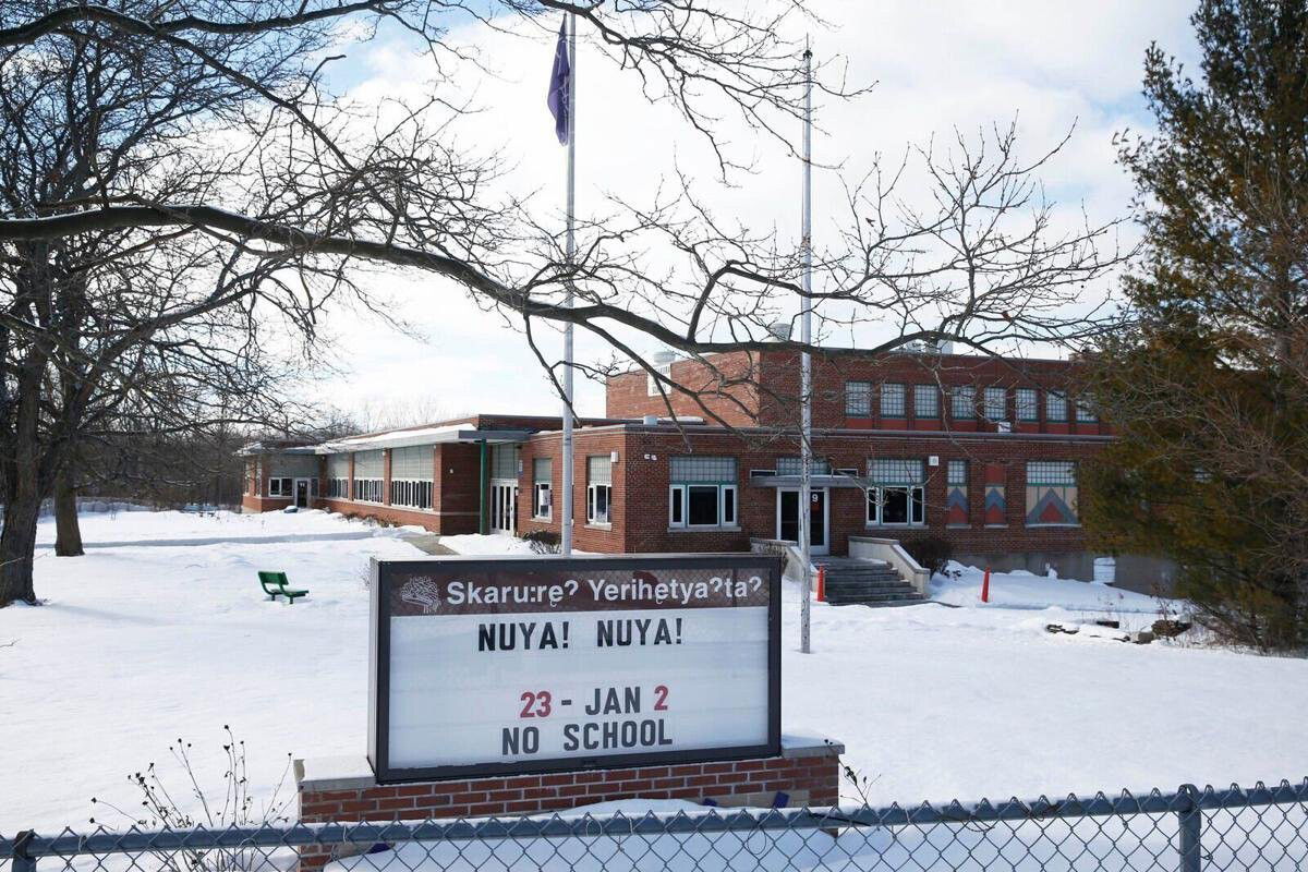 <i>The Buffalo News</i><br/>The Tuscarora Indian School on the Tuscarora Reservation on Mount Hope Road needs millions of dollars of work on its building.